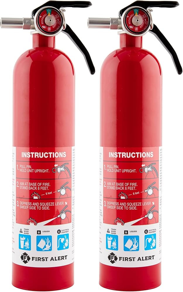 First Alert Home1-2, Standard Home Fire Extinguisher, Red, 2PACK | Amazon (US)