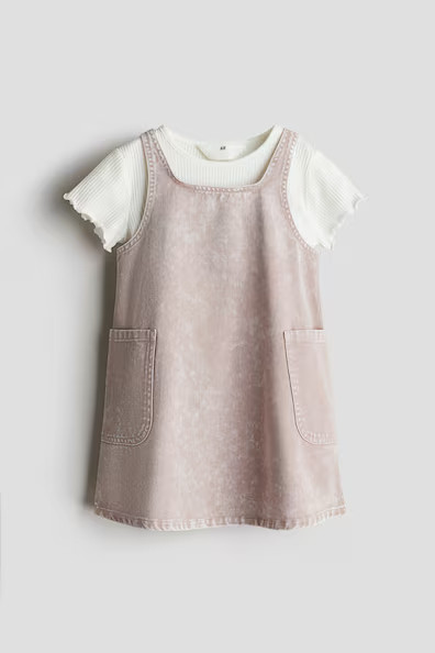 H & M - 2-Piece Dress and Top Set - Pink | H&M (US + CA)