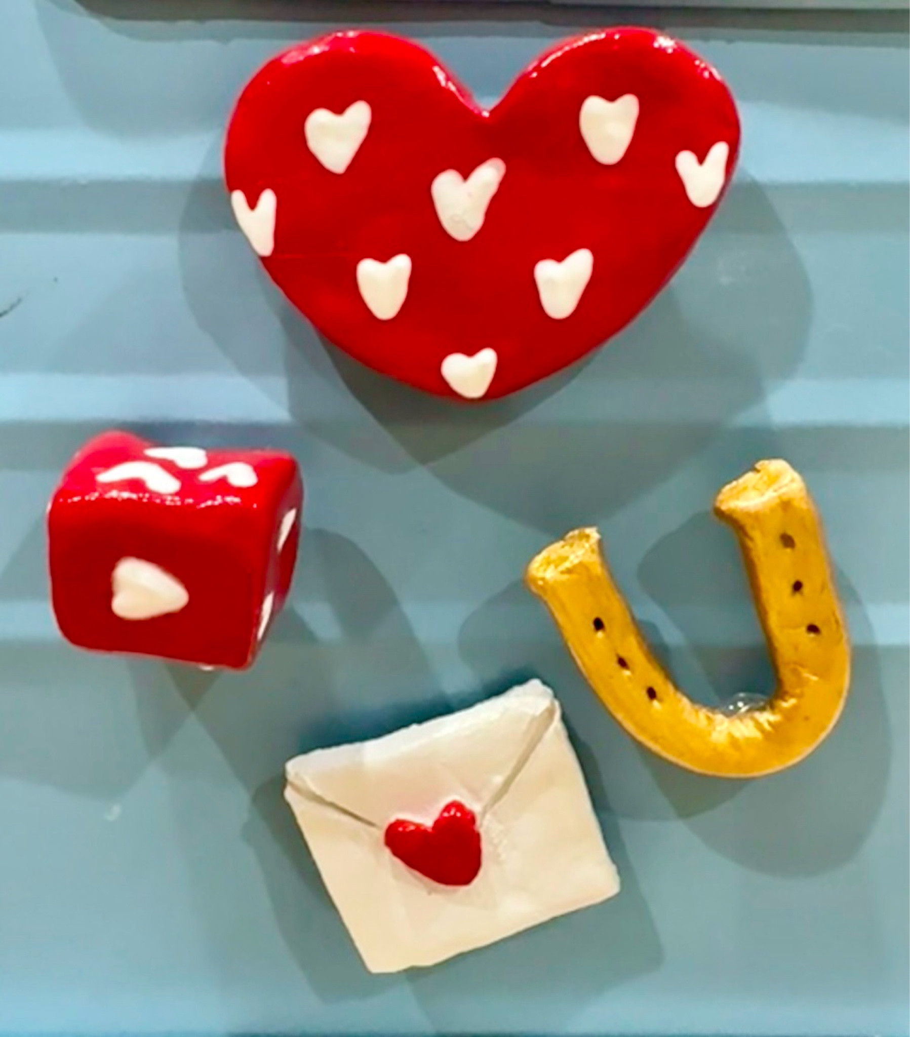 Make these air dry clay magnets, just for fun or for Valentine’s Day gifts. You can buy color clay, or paint your with acrylic paint and clear sealer. Then, glue a strong magnet to the back  


#LTKFamily #LTKSeasonal #LTKKids