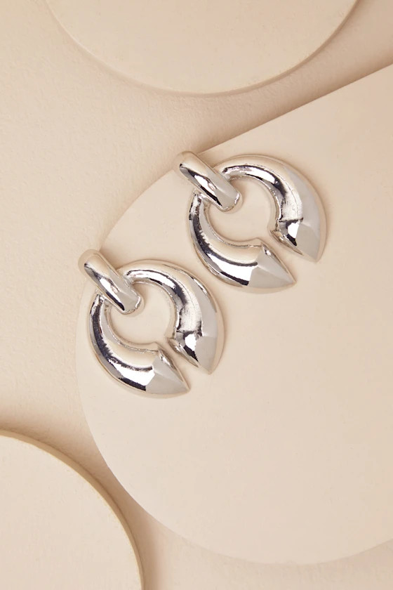 Hania Silver Chunky Door Knocker Earrings | Lulus