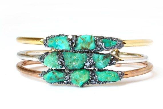 Raw Turquoise Bracelet, Boho Bracelet, Bracelets for Women, Raw Turquoise Jewelry, Turquoise Cuff... | Etsy (US)