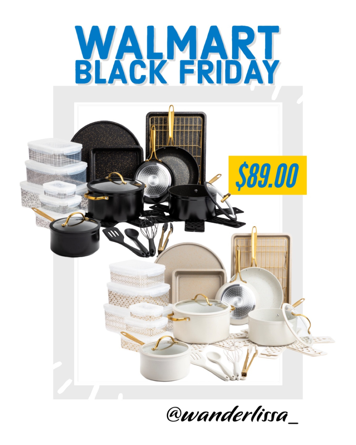 32 piece cookware and bakeware non stick set in sand and black! 🍳

#LTKunder100 #LTKSeasonal #LTKGiftGuide