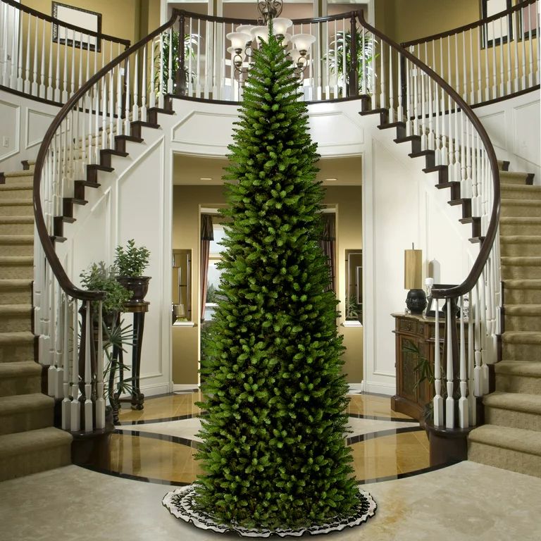 National Tree Company Artificial Slim Christmas Tree, Green, Kingswood Fir, Includes Stand, 14 Fe... | Walmart (US)