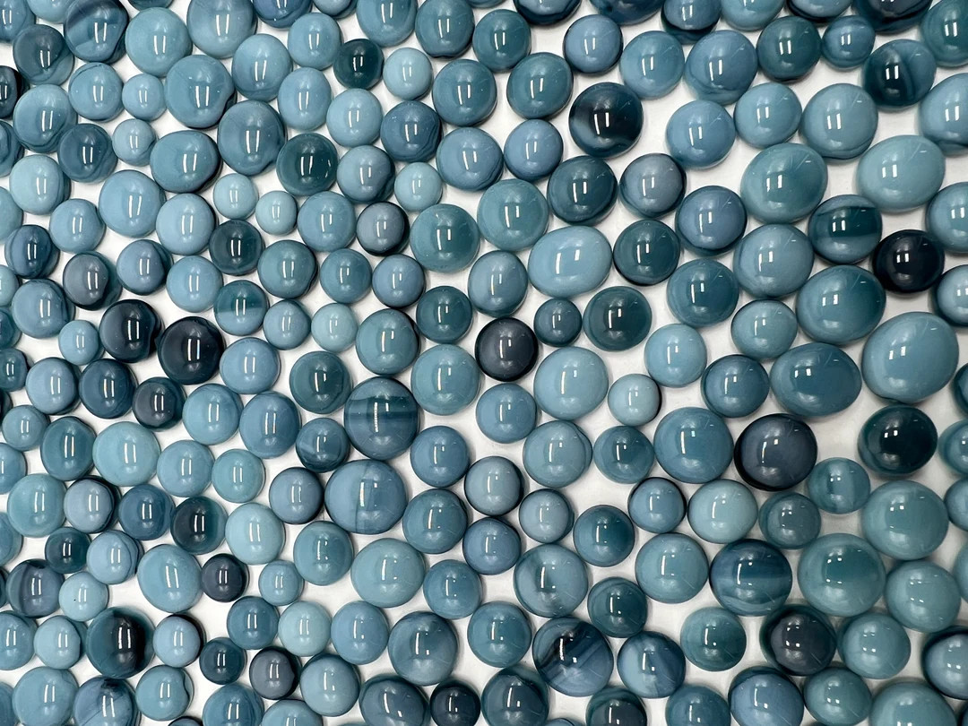 COE90 powder Blues Dots for Fused Glass Art Projects powder Blue Opal and Sea Blue Transparent St... | Etsy (US)
