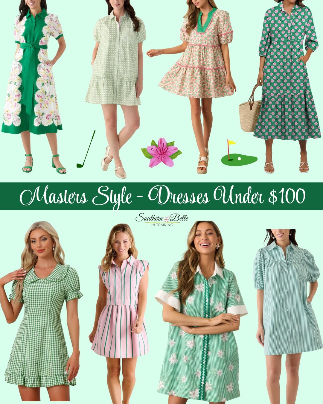 Masters Golf Outfits Under $100 ⛳️ Love all of these pretty spring dresses, all such great deals! Perfect for The Masters or another golf tournament 

#LTKFindsUnder100