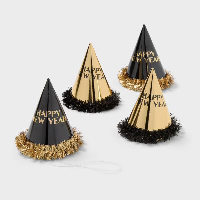 4ct New Year's Eve Party Hats - Spritz™ | Target