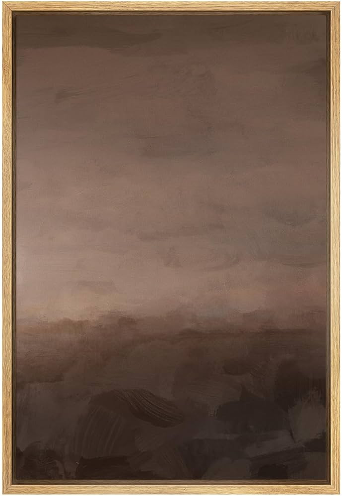 SIGNFORD Framed Canvas Print Wall Art Moody Brown and Earthy Abstract Minimalist Illustrations Mo... | Amazon (US)