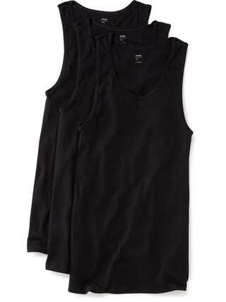 Go-Dry Rib-Knit Tank Tops 3-Pack | Old Navy (US)