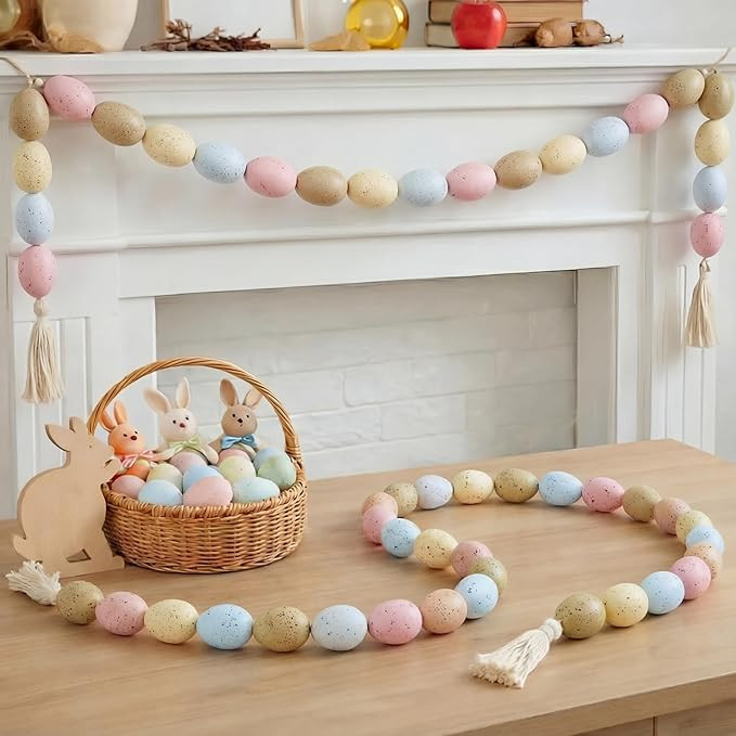 Oudain 7.9 FT Easter Egg Garland Kit Easter Hanging Ornament Colorful Egg Bunting Banner Tree Dec... | Amazon (US)