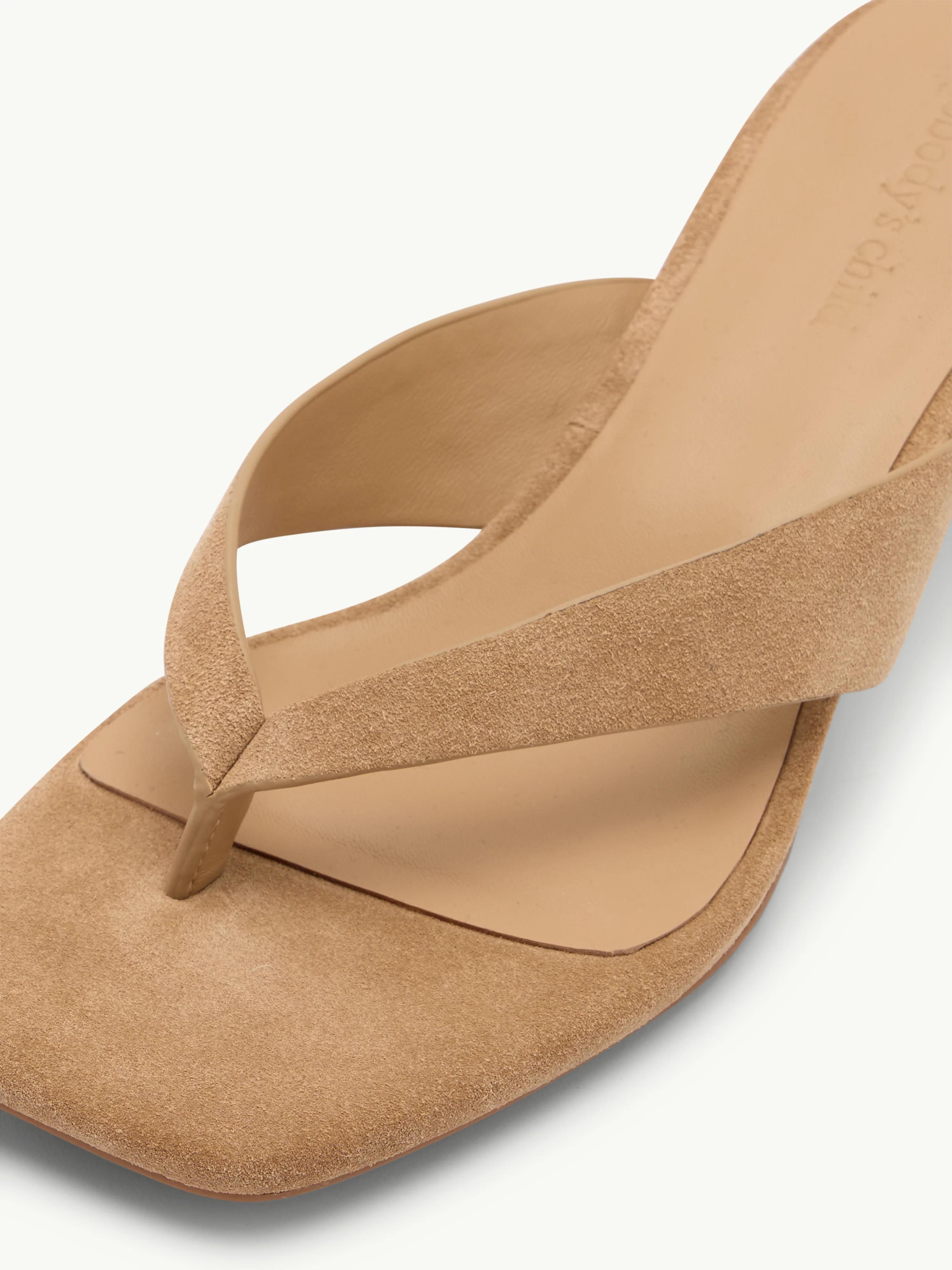 Beige Suede Flip Flop Heel | Nobody's Child