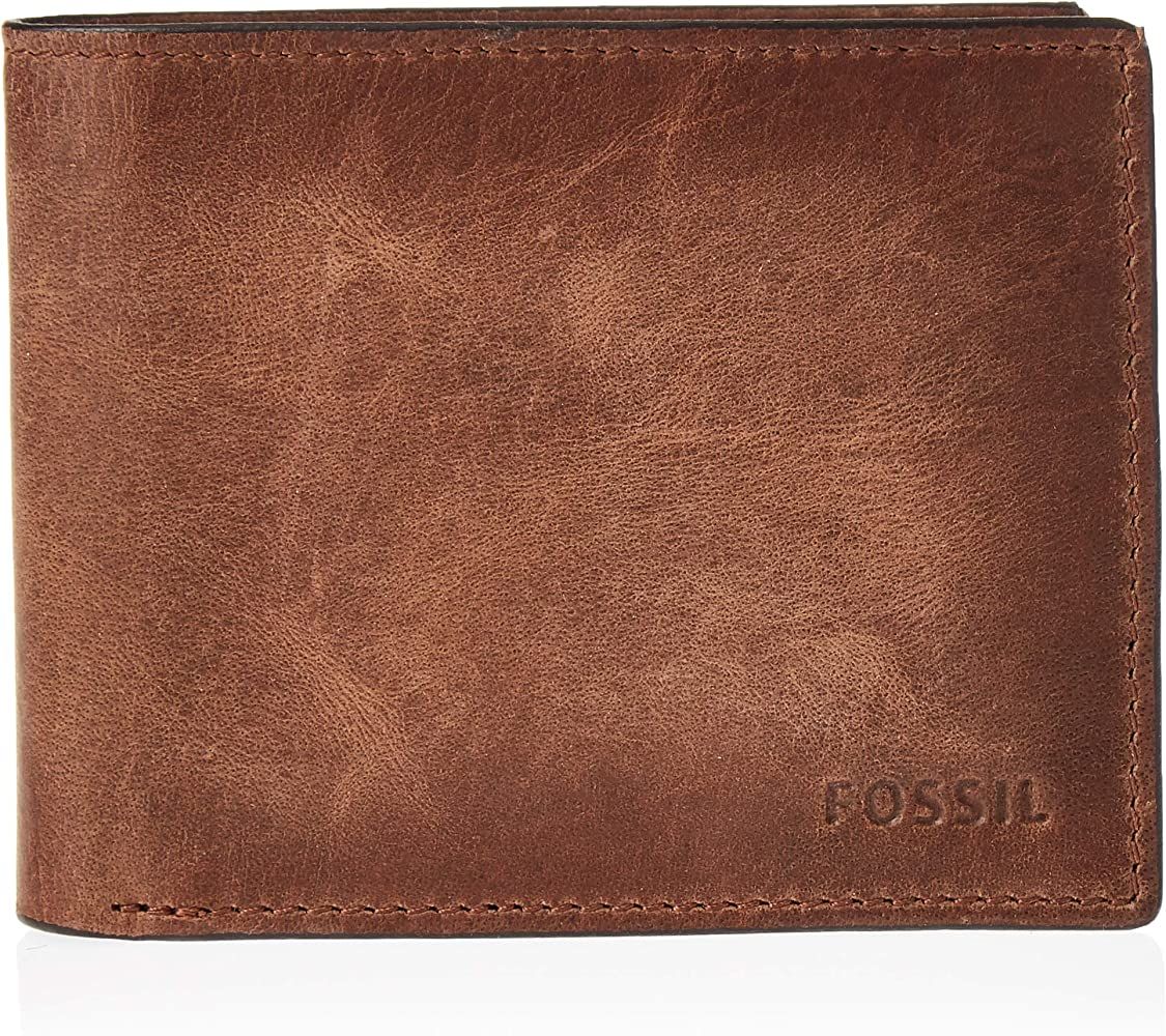 Fossil Men's Derrick Leather RFID Blocking Passcase Wallet | Amazon (US)