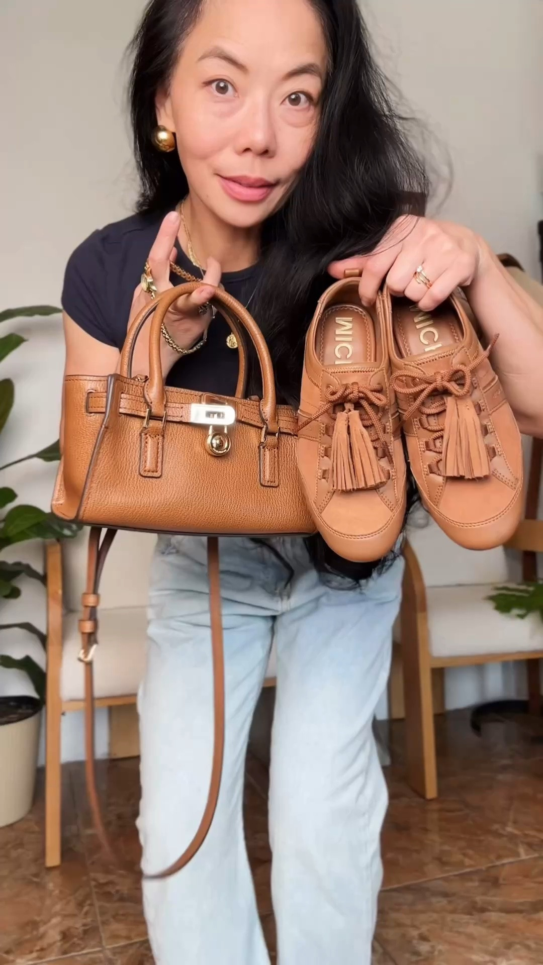 Early Fall Style. How I style the @Michaelkors Hamilton Moderne Extra-Small Leather Crossbody Bag. 

Wearing: @Michaelkors
Keely Tassel Suede Trainer

@Michaelkors Hamilton Moderne Extra-Small Leather Crossbody Bag

@michaelkors Mini Lexington Pavé Gold-Tone Watch

@michaelkors Pour Femme Violet Sunset Eau De Parfum

#michaelkors #mkpartner

#LTKdayinmylife #LTKgrwm #LTKootd