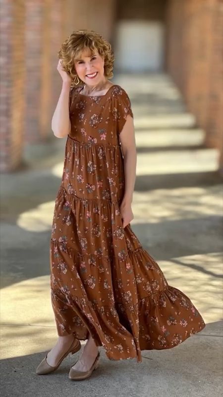 This maxi dress is so flowy and easy to wear! Tap through for other prints! I love the empire waist and drape of the fabric!

It paired perfectly with my raffia slingbacks but would also be cute with sandals or sneakers!

#LTKVideo #LTKover40 #LTKshoecrush