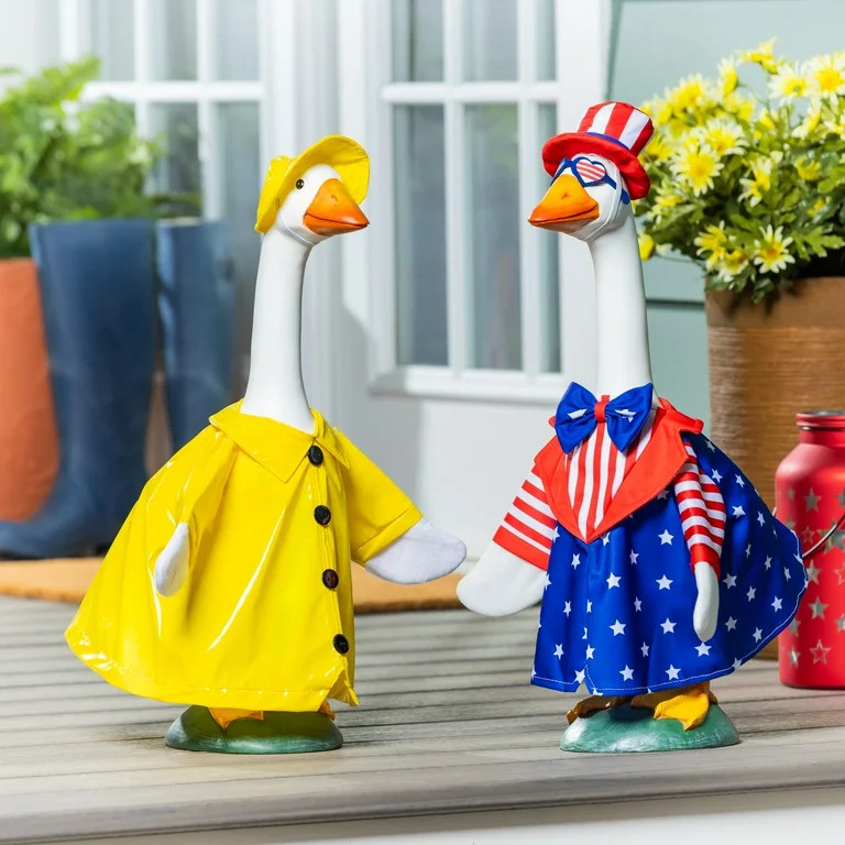Mainstays Spring Rain Coat & Patriotic Porch Goose Outfit, Set of 2 | Walmart (US)