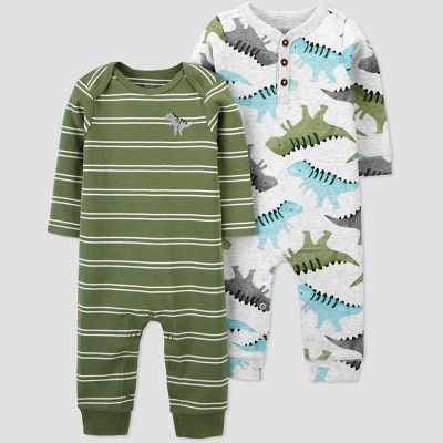 Baby Boys' 2pk Dino Jumpsuit - Just One You® made by carter's Green | Target