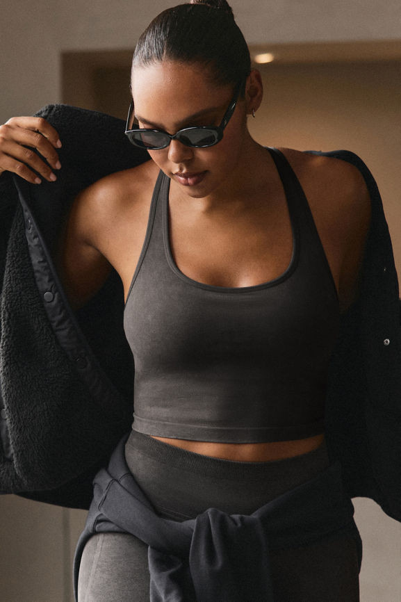 Seamless Cropped Built-In Bra Tank | Fabletics