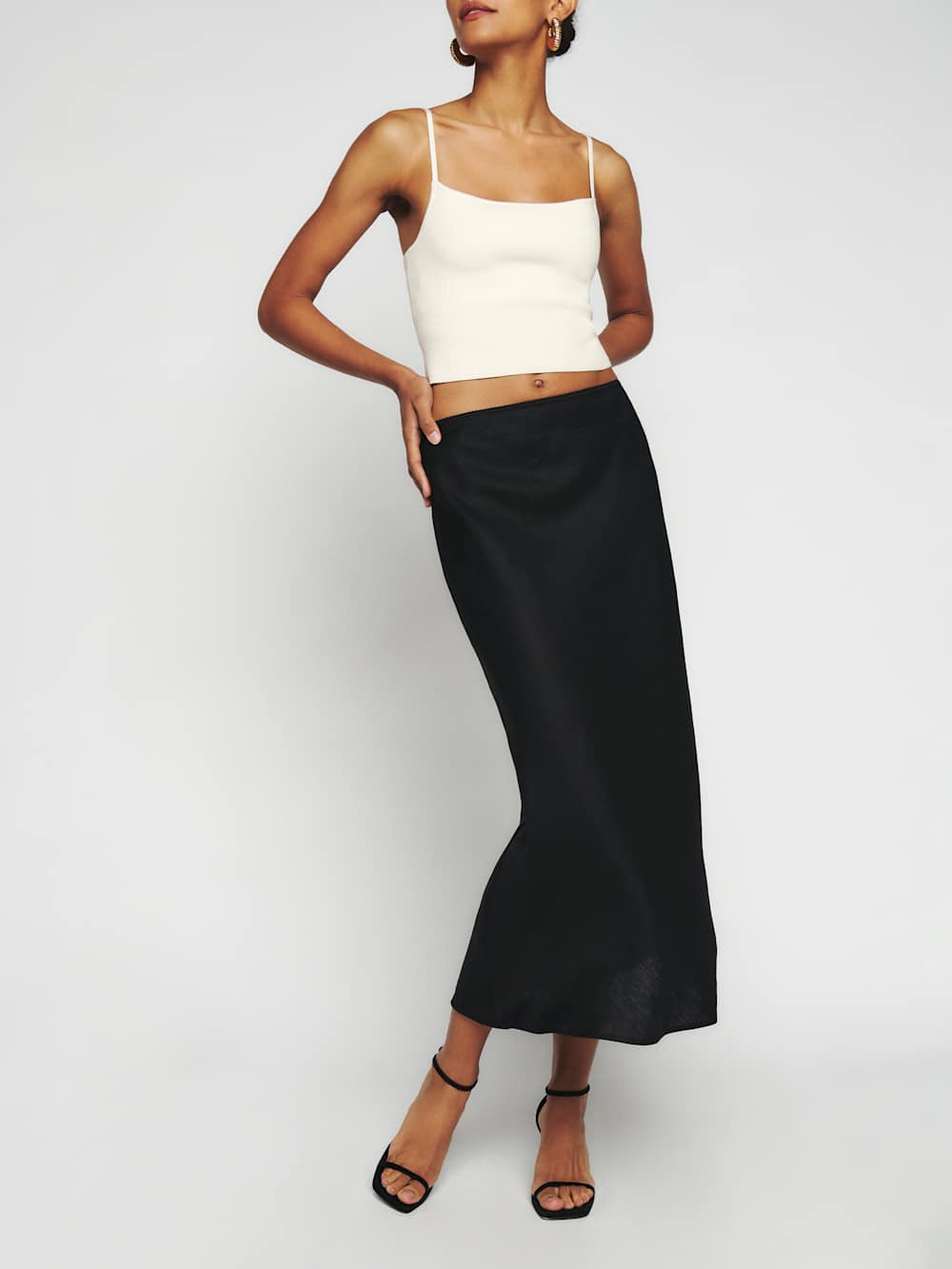 Petites Layla Linen Skirt | Reformation (Global)