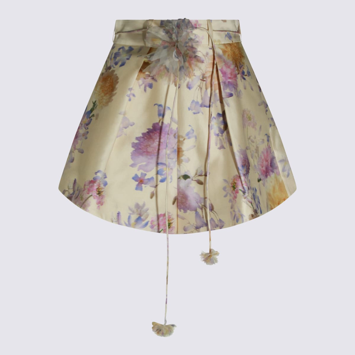 Zimmermann Cream Viscose Shorts | Italist.com US