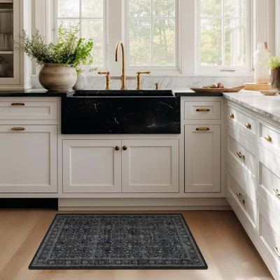 Entryway Rug Indoor, 2X3 Small Door Rugs For Entry Way/Kitchen/Bathroom, Washable Non Slip Low Pile Thin Door Mat Indoor Entrance, Vintage Retro Dark | Wayfair North America