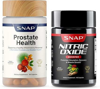 Snap Supplements Nitric Oxide Booster + Prostate Health Supplements for Men, Circulation, Stamina... | Amazon (US)