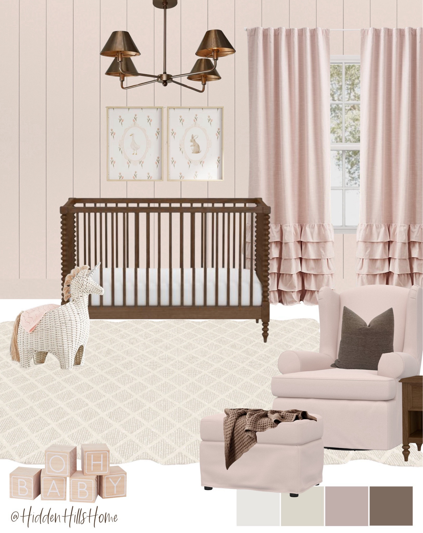 Blush pink baby room mood board, girls nursery design ideas, baby room design ideas, modern transitional baby girls mood board #pink

#LTKHome #LTKBaby #LTKSaleAlert