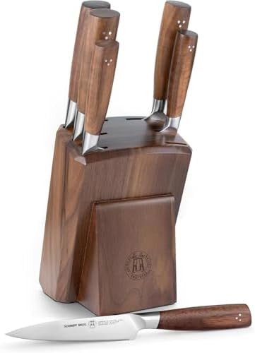 Schmidt Brothers - Delta Series - 7-Piece Walnut Knife Set, High-Carbon Stainless Steel Cutlery w... | Amazon (US)