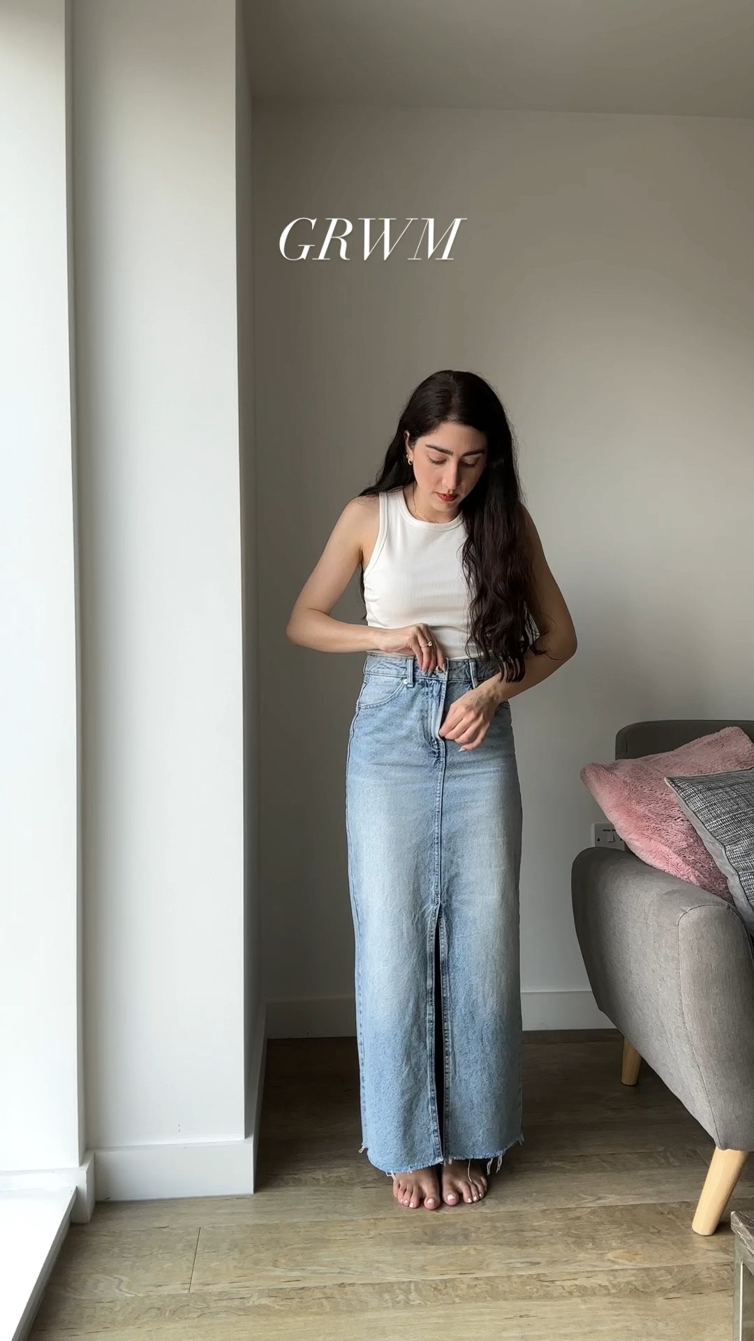 GRWM- styling my new striped shirt!
Tank top, striped shirt, maxi denim skirt, ysl belt,black mules, Themoire bag, saint laurent oval sunglasses

#LTKstyletip #LTKFind #LTKeurope