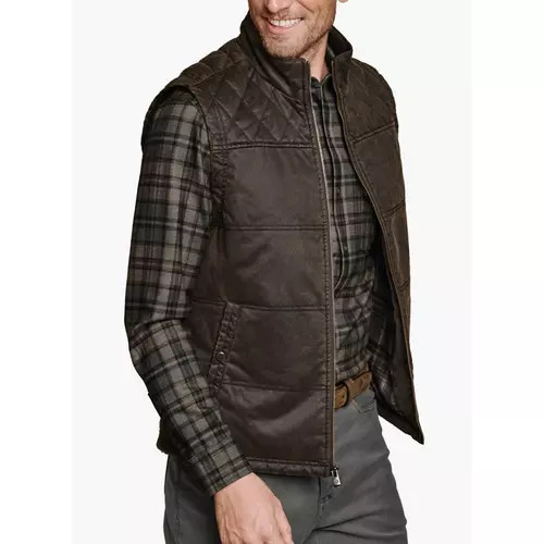 Men's Johnston & Murphy Antique Cotton Channel Quilted Vest | Scheels Sports