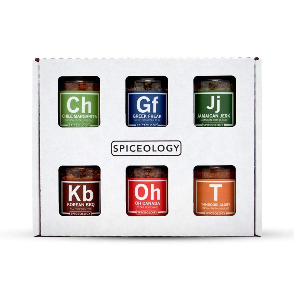Spiceology - Global Flavors BBQ Rubs and Seasoning Set - 6 Mini Rub Jars - Great for Gifts | Amazon (US)