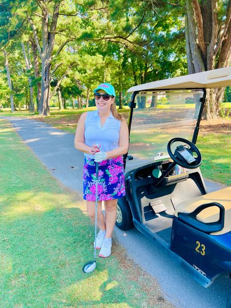 Preppy golf outfit! Love the Lilly Pulitzer Monica skort for golf (fits TTS) 

#LTKfitness