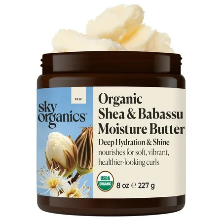 Sky Organics Organic Shea & Babassu Moisture Butter to Hydrate and Nourish Curly Hair 8 oz | Walmart (US)