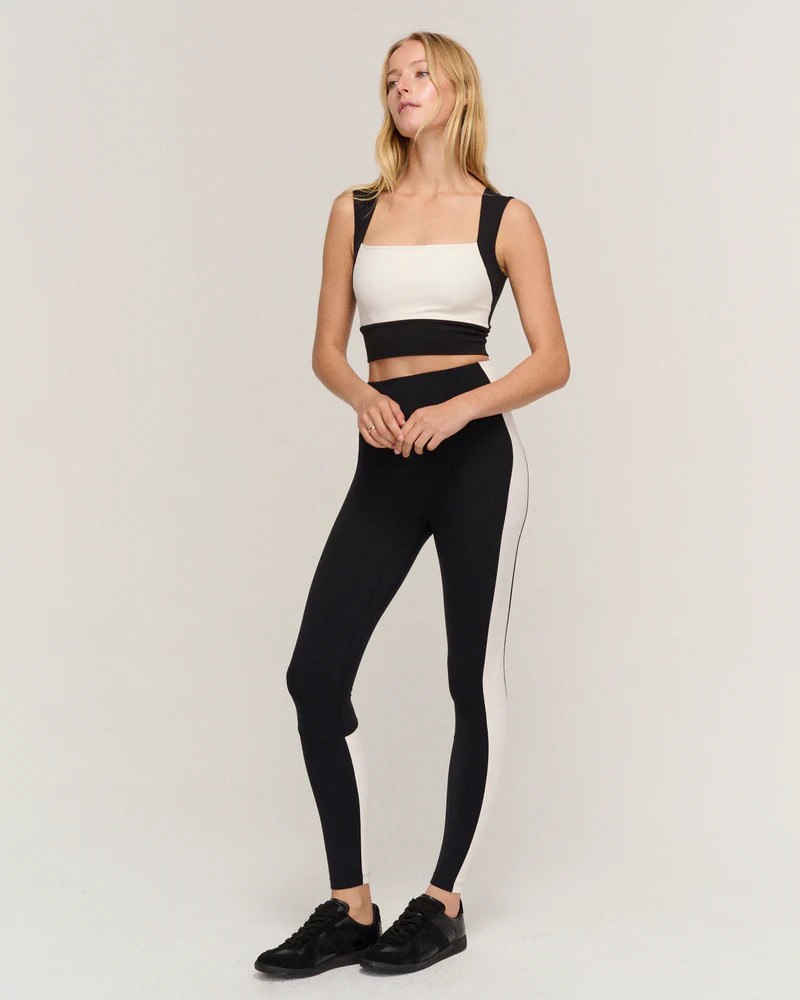 MARA LEGGINGS BLACK & CREAM COMBO | Nylora