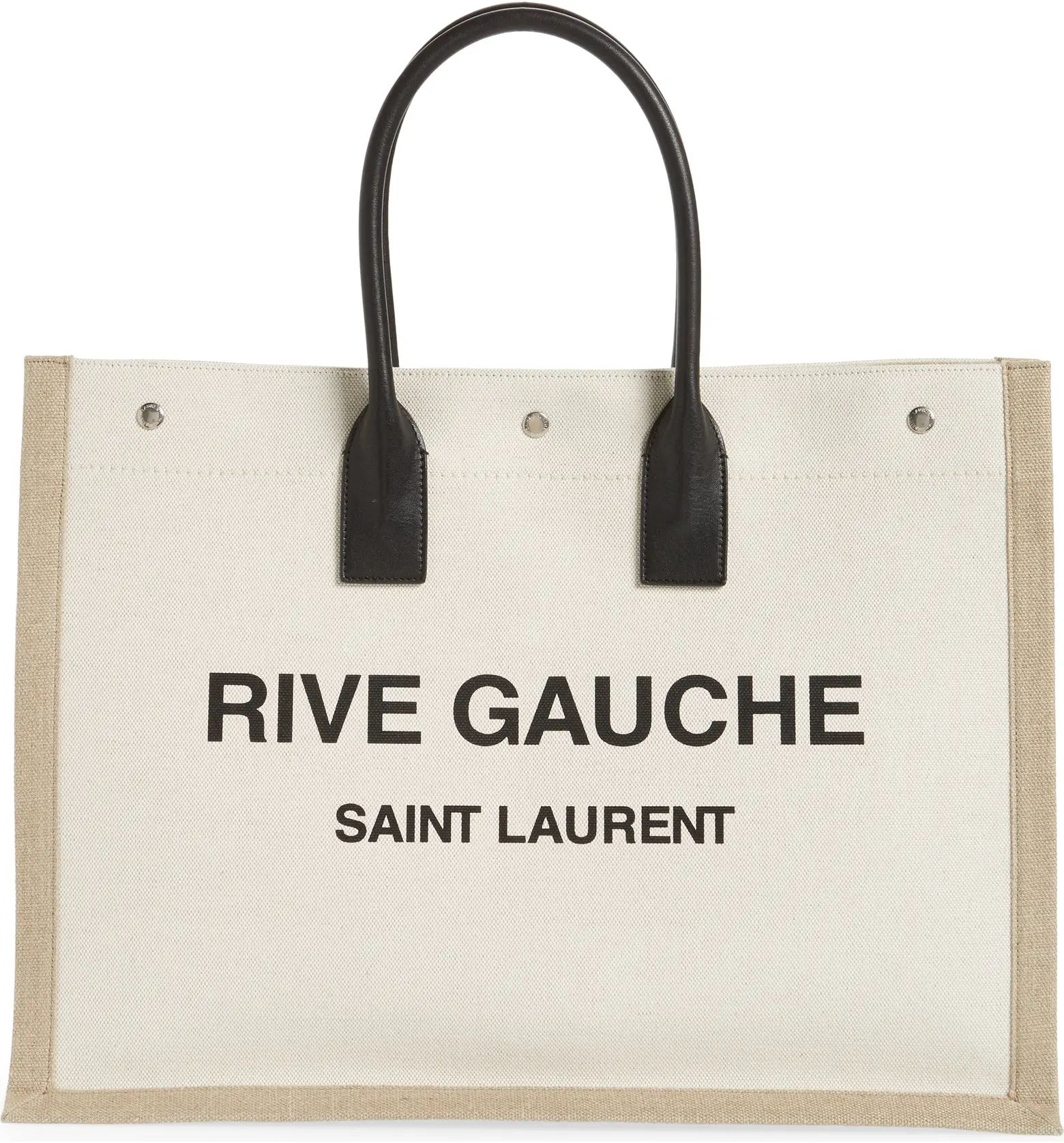 Saint Laurent Large Rive Gauche Cotton & Linen Tote | Nordstrom | Nordstrom