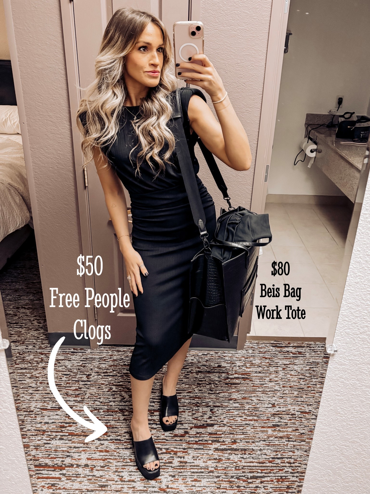 Obsessed with these Free People clogs! Amazing for work wear and super comfortable. True to size! My Beis bag work tote is another go to—it fits EVERYTHING and comes with a removable matching 🐊 croc textured pouch insert, and detachable long strap! Amazing!

#LTKWorkwear #LTKSaleAlert #LTKFindsUnder50