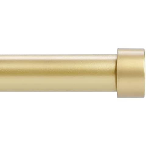 Umbra Cappa Curtain Rod, Includes 2 Matching Finials, Brackets & Hardware, 36 to 66-Inches, Brass | Amazon (US)