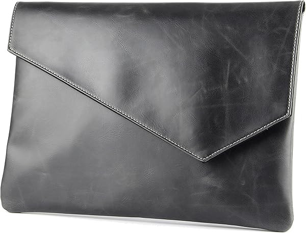 Vintage Pu Leather Clutch A4 Envelope File Bag | Amazon (US)