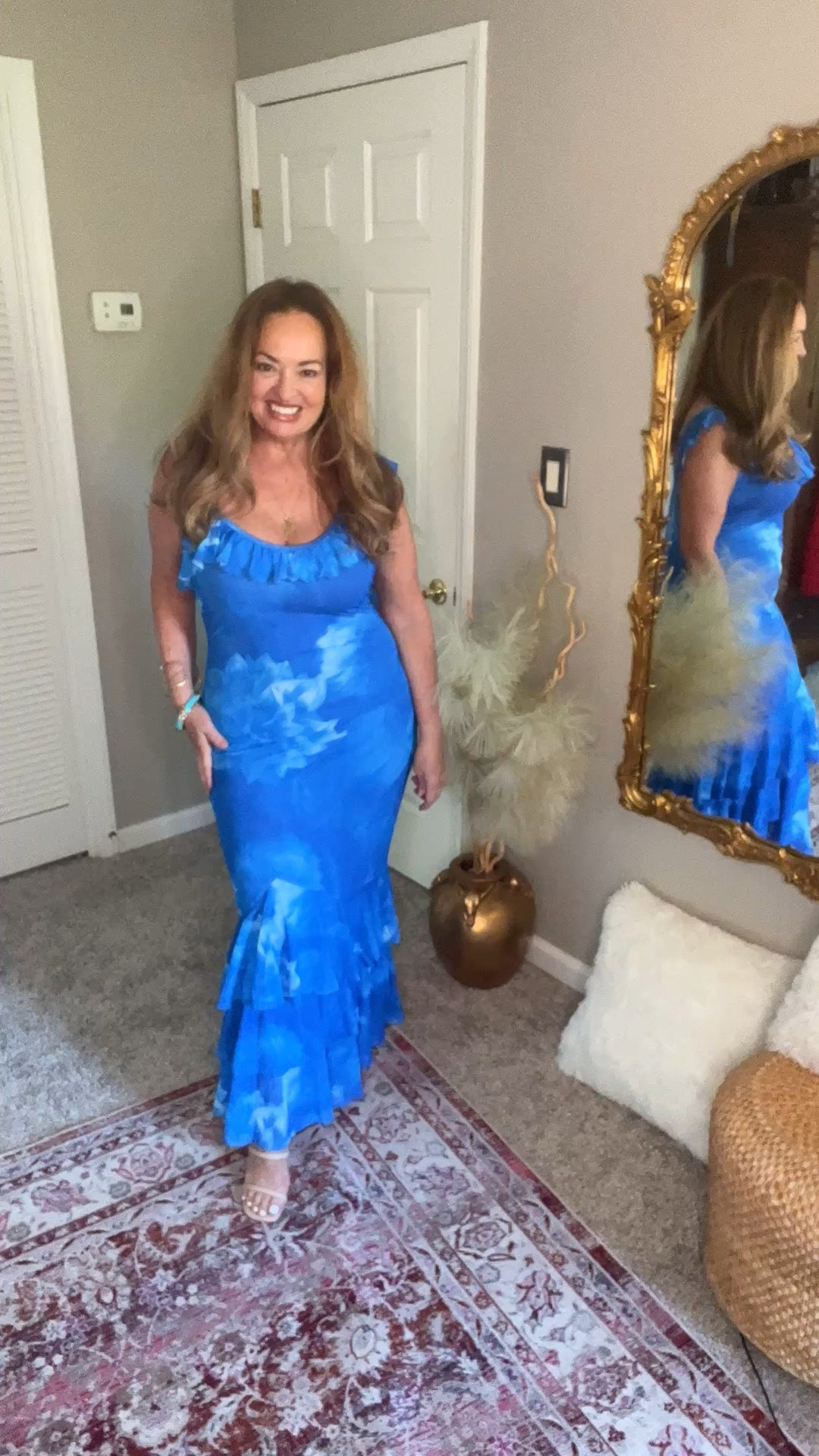 A stunning floral maxi with a mermaid silhouette and body con design. Resort ready. Wedding guest, date night.

#LTKTravel #LTKgrwm #LTKWedding