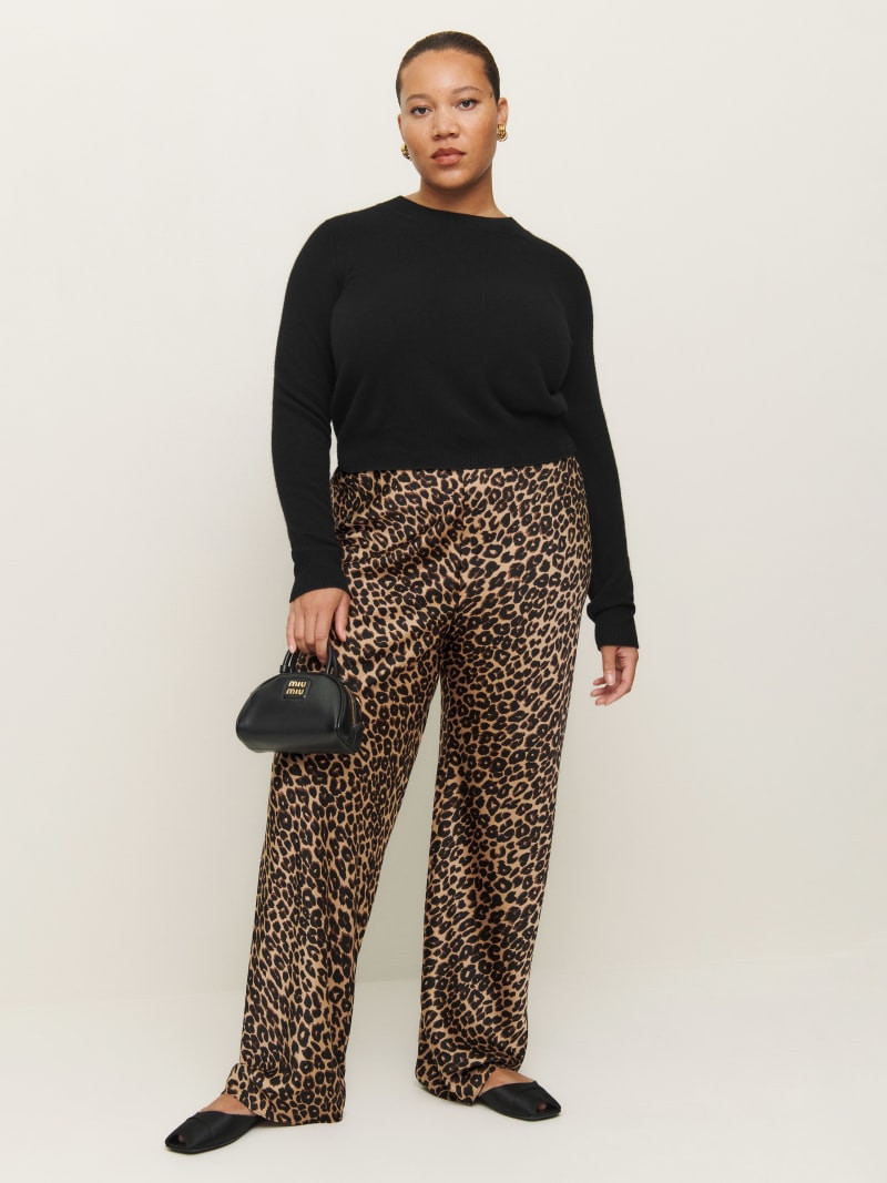 Gale Satin Mid Rise Bias Pant Es | Reformation (Global)