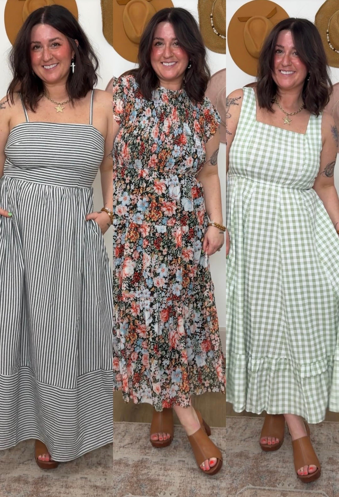 
3 spring maxi dresses I love! Wearing medium in all dresses 5’1 size 8/10! So many colors & prints to pick from!

#LTKSeasonal #LTKMidsize