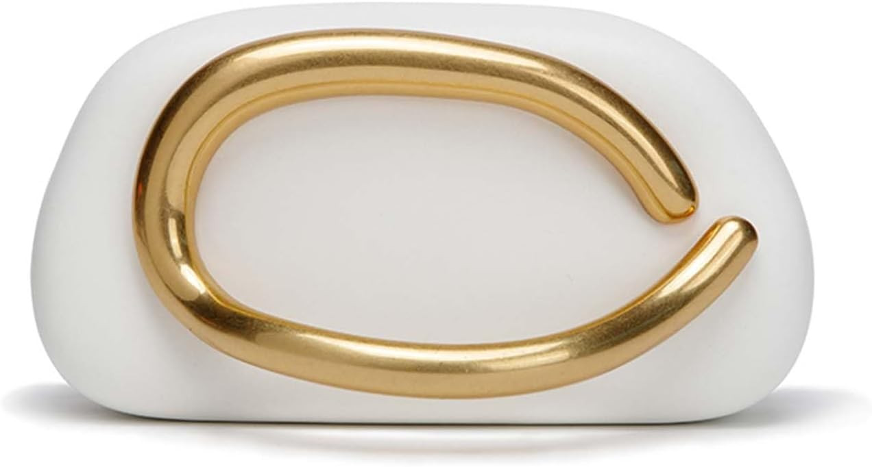 Women PU Leather Evening Handbags Metal Handle Bag Trendy Clutch Purses with Chain Hand-held Caus... | Amazon (US)