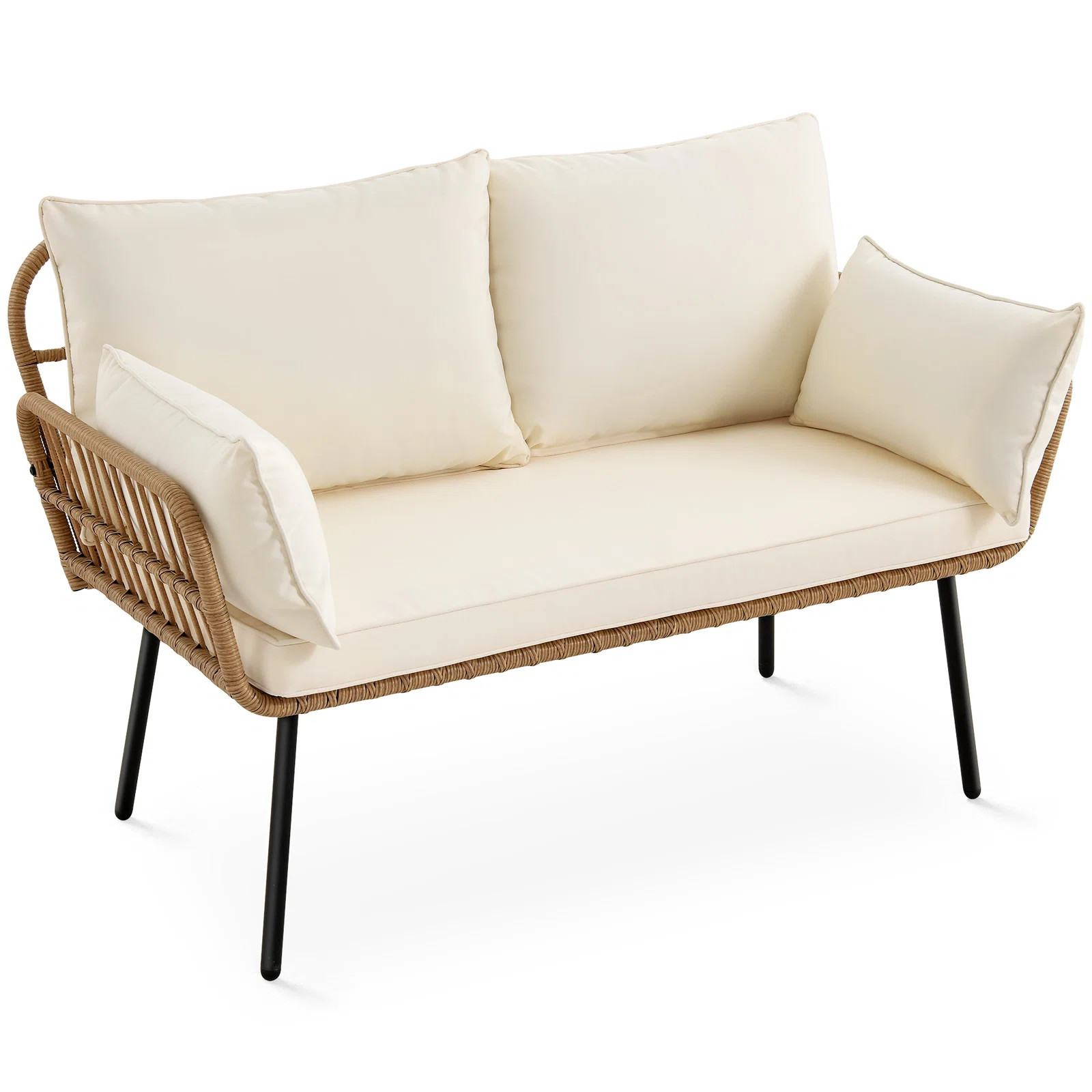 Culbreth 51.2'' Wide Outdoor Loveseat with Cushions | Wayfair North America