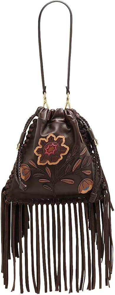 Amazon.com: Etro, Small Kalispera Embroidered Leather Shoulder Bag, Marrone Scuro : Luxury Stores | Amazon (US)