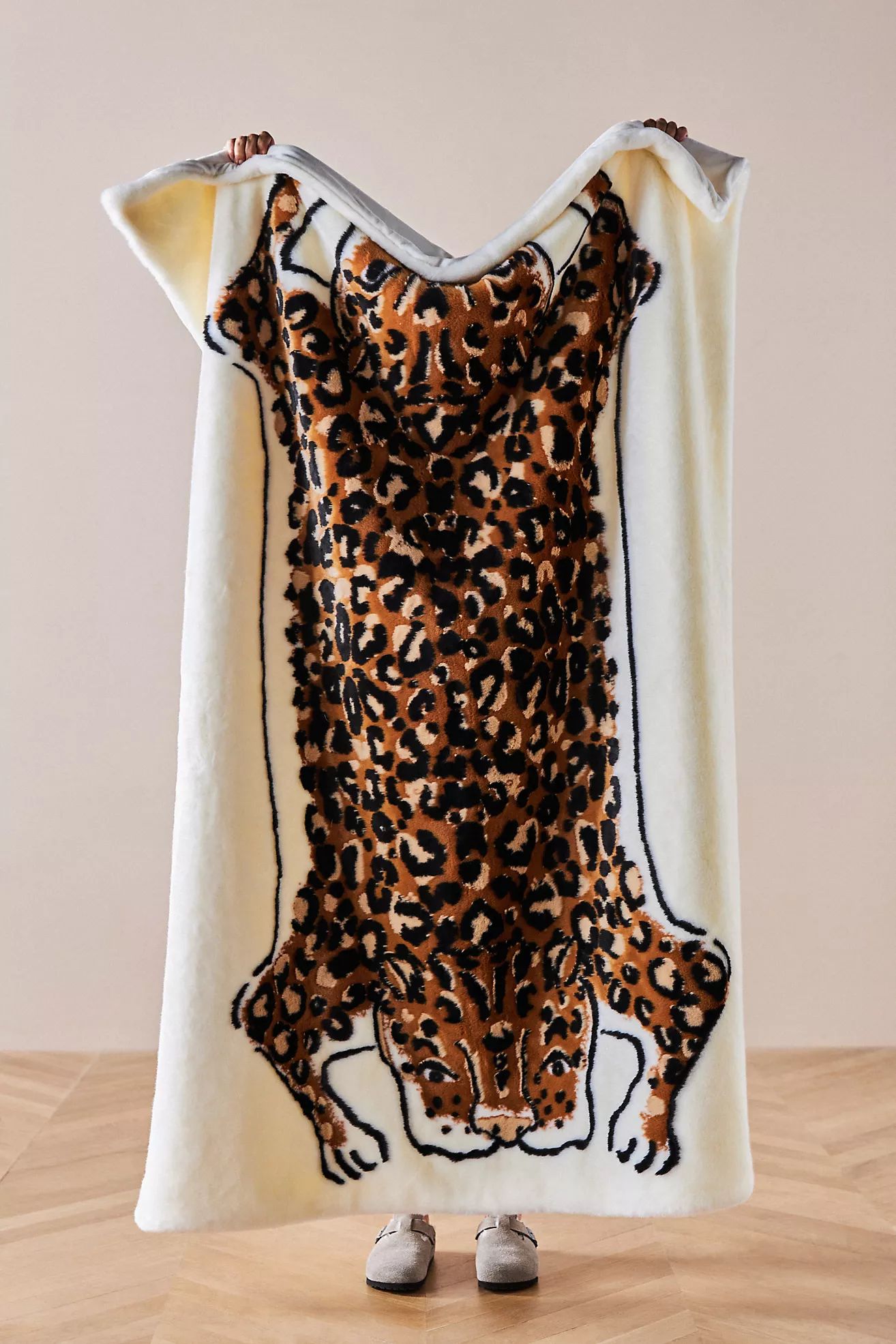 Leopard Faux Fur Throw Blanket | Anthropologie (US)