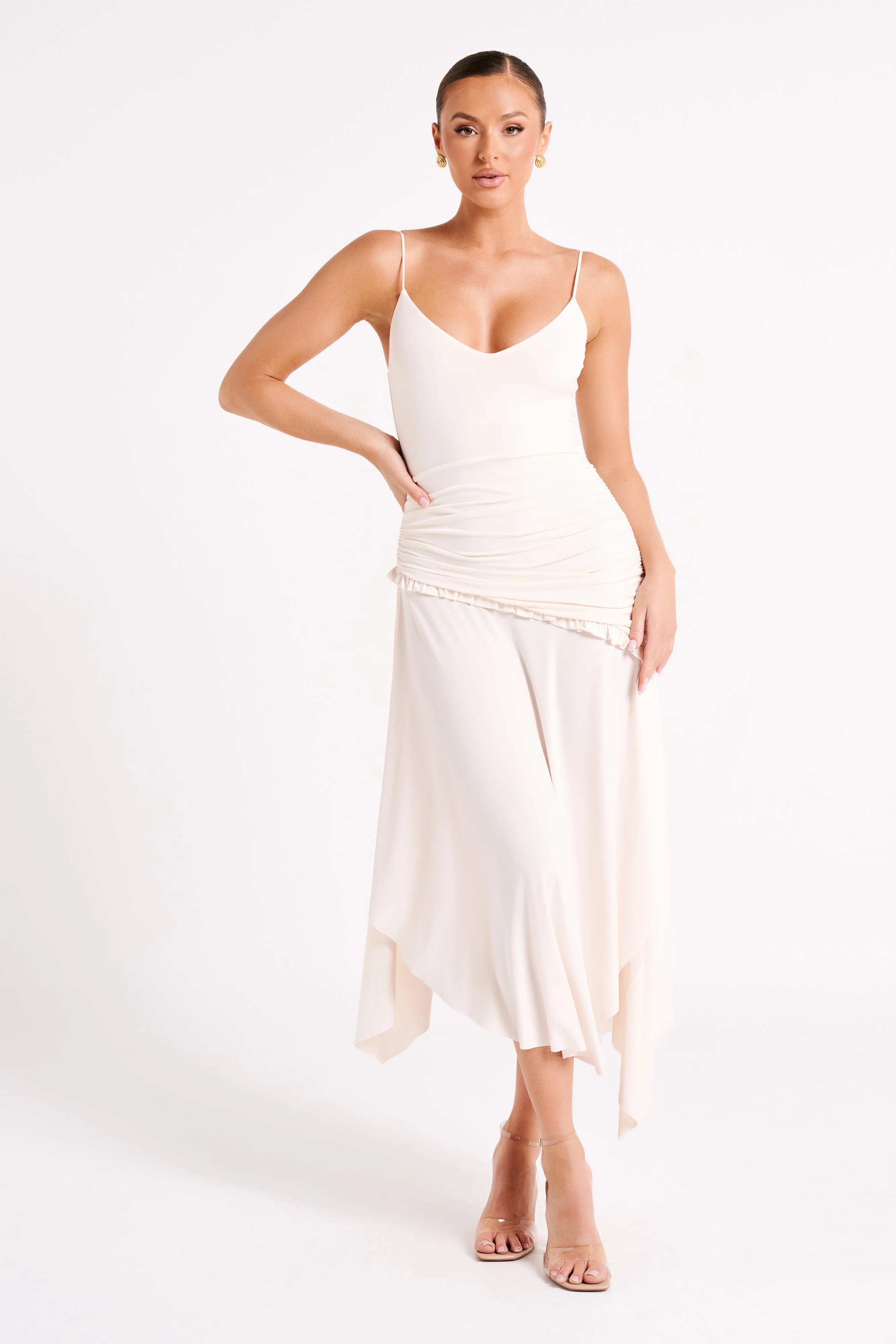 Yesenia Midi Dress - Sand | MESHKI US