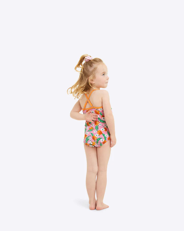 DJ x Lands' End Kids One Piece Ruffle Swimsuit | Draper James (US)