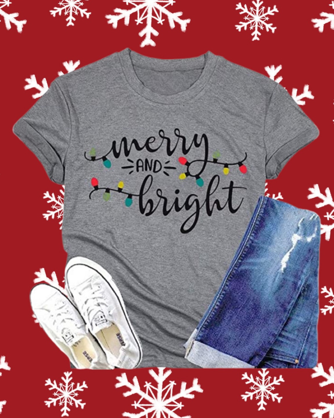 Merry and bright holiday T-shirt. 🎄🎅

#LTKHoliday #LTKSeasonal #LTKCyberweek