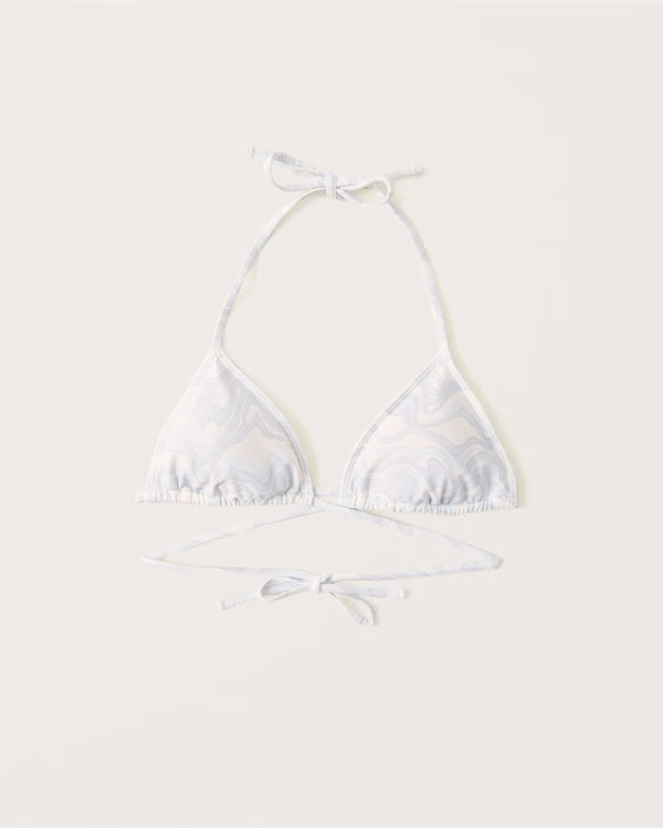 Criss Cross Halter Triangle Bikini Top | Abercrombie & Fitch (US)