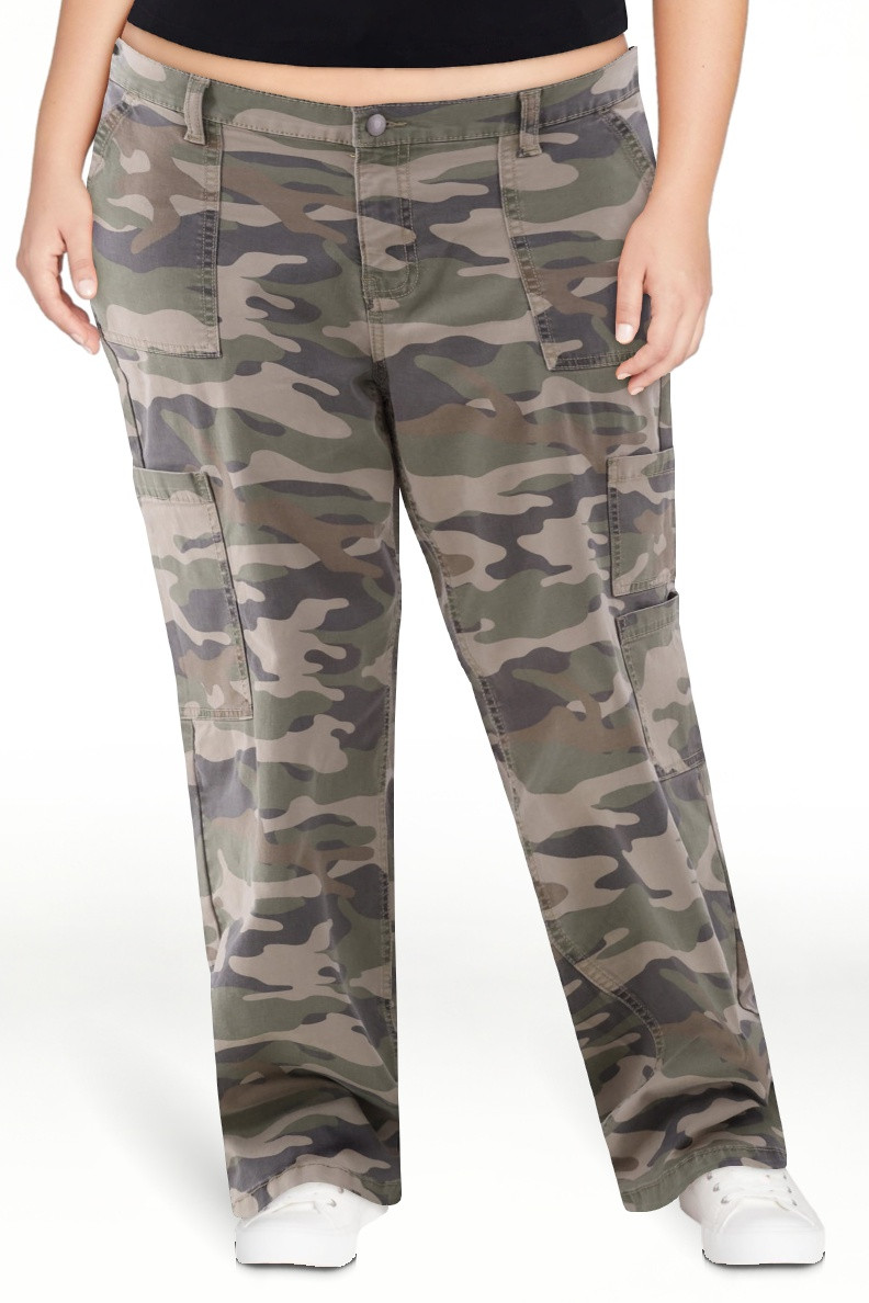 No Boundaries Wide Leg Cargo Pants, 31.5'' Inseam, Women's and Women's Plus Sizes XXS-4X | Walmart (US)