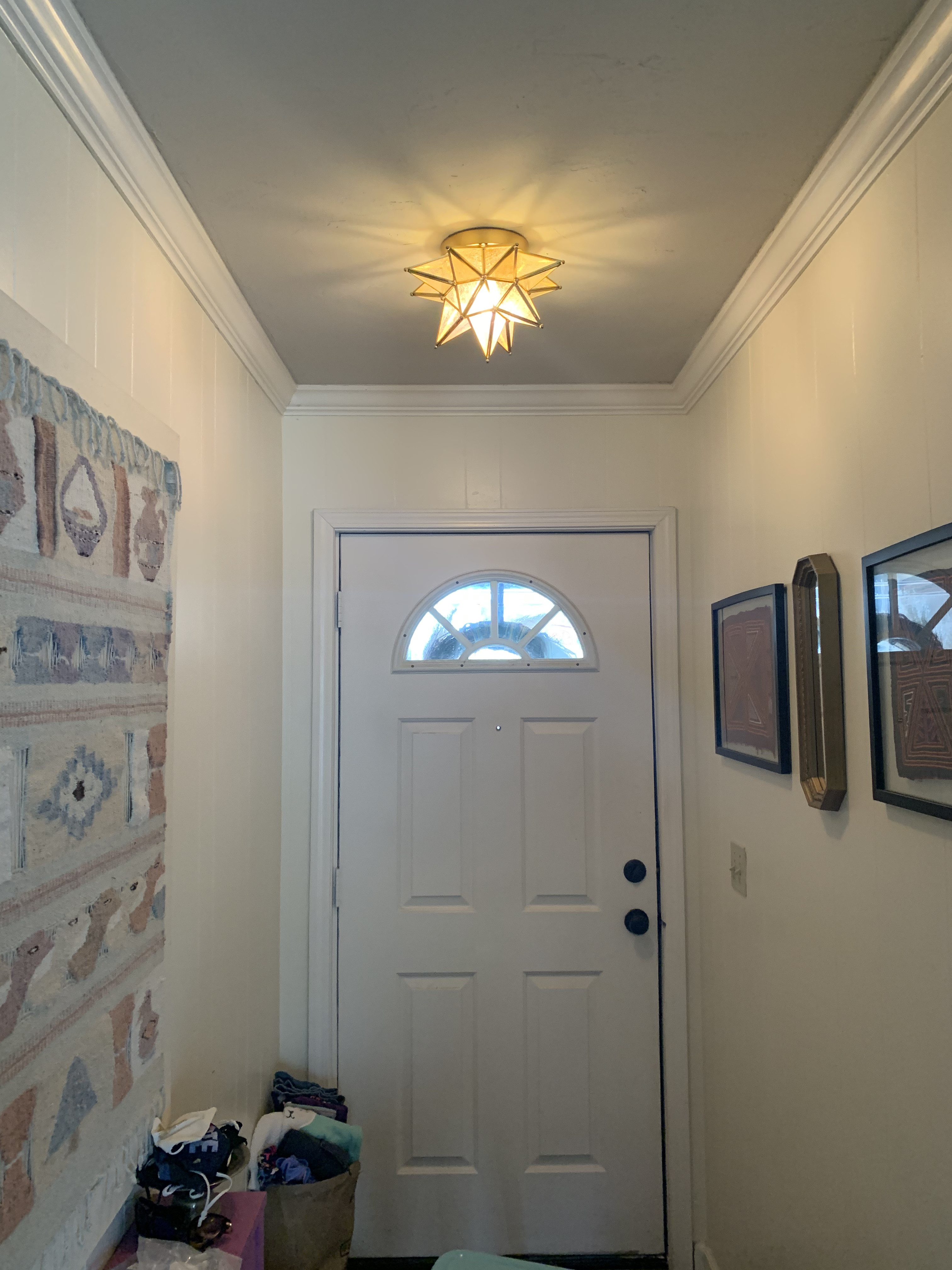 DAYCENT Boho Moroccan Seeded Glass Black Moravian Star Flush Mount Ceiling Light Fixture, 18 Inch... | Amazon (US)