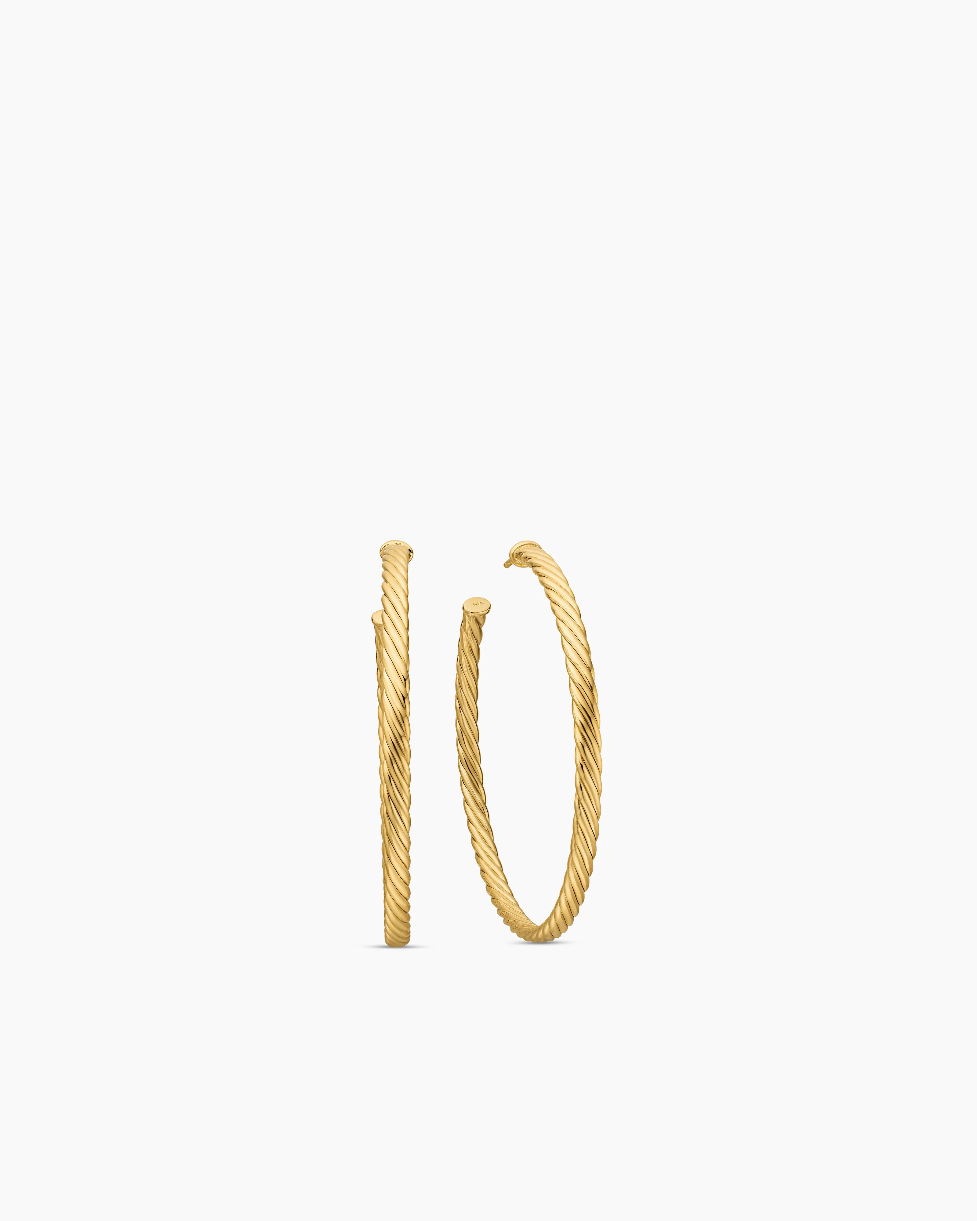 David Yurman | Cablespira® Hoop Earrings in 18K Yellow Gold, 2in | David Yurman